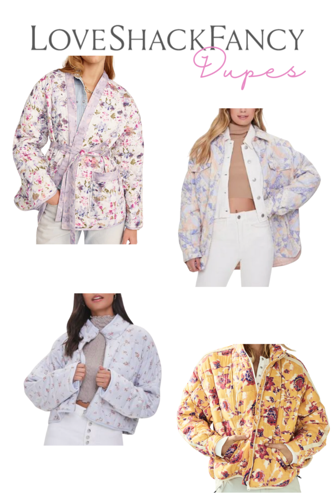 Loveshackfancy jackets dupes for less