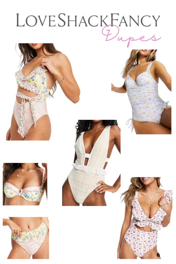 Loveshackfancy swimsuits dupes for less