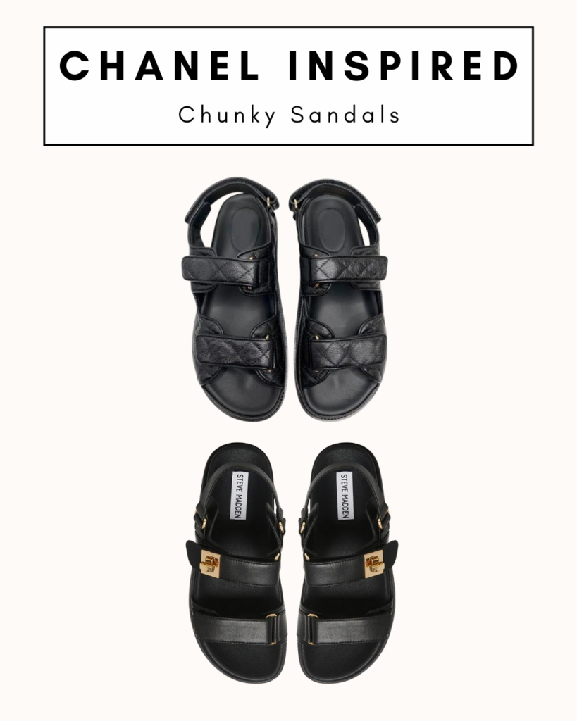 Chanel inspired chunky sandal dupe
