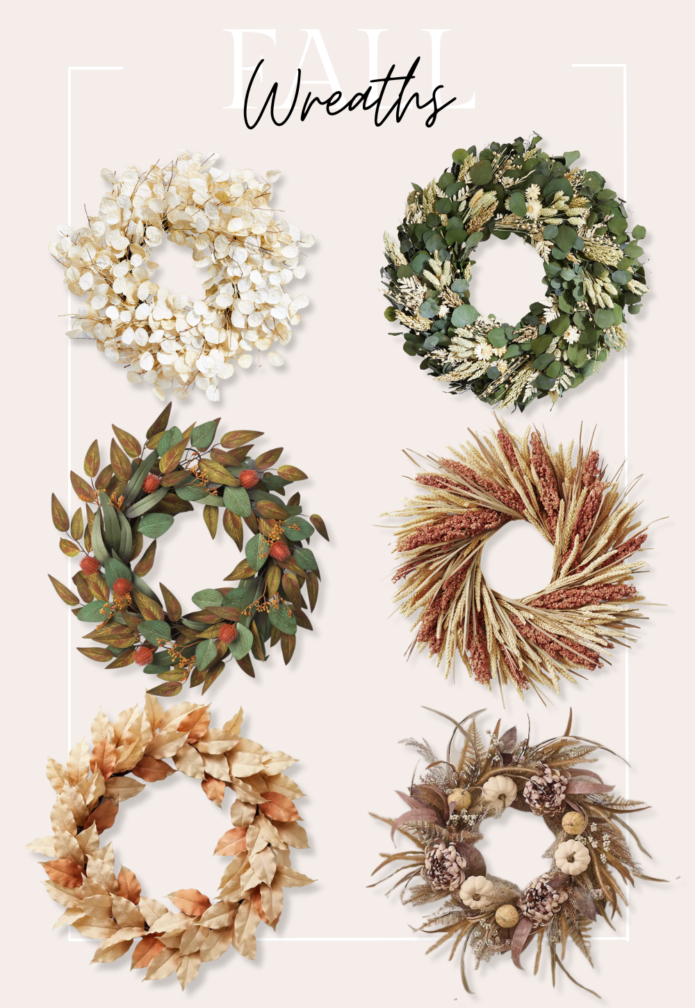 Dried Greenery & Flower Wreath + Reviews, Crate & Barrel