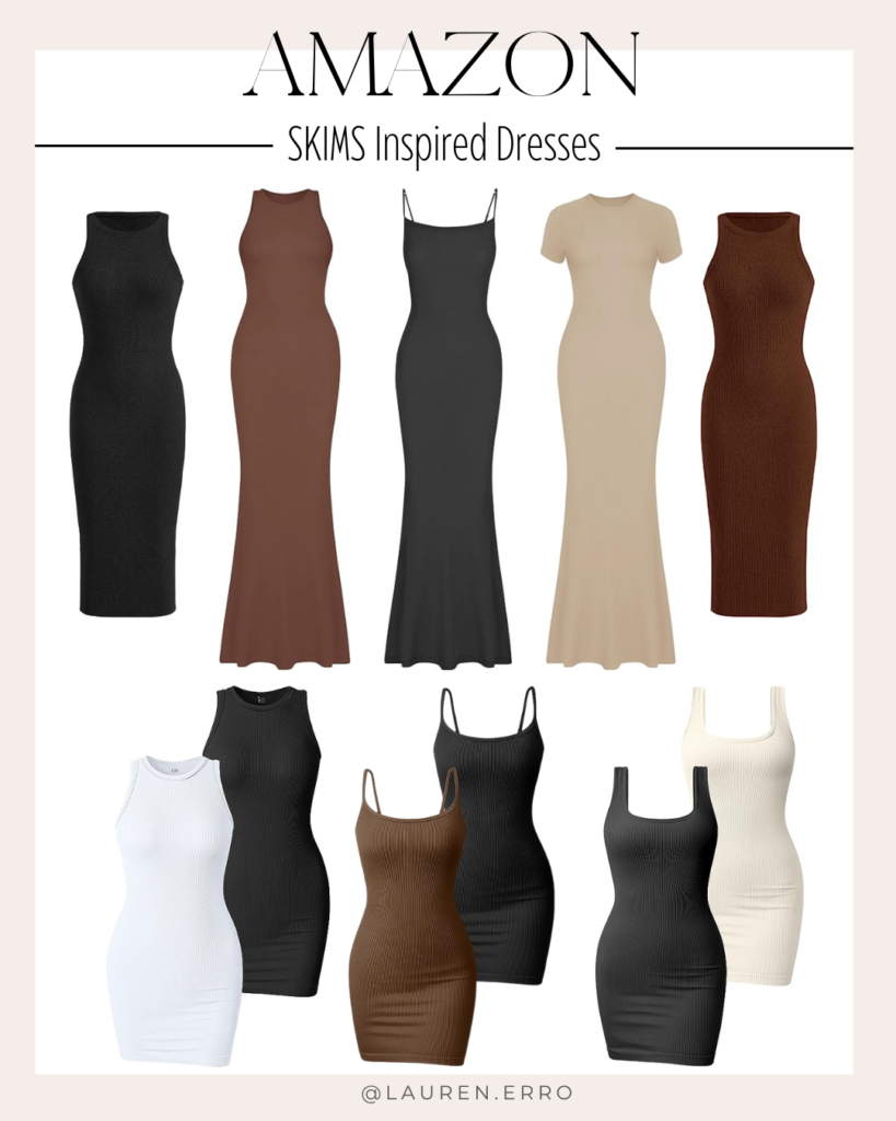 skims inspired dresses dress dupe