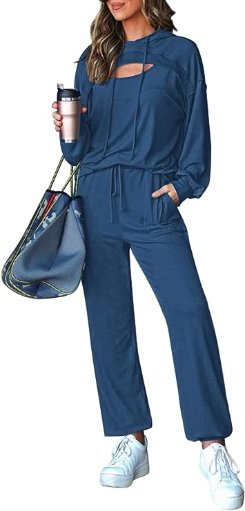 blue cutout hoodie travel set on amazon