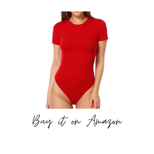 red bodysuit