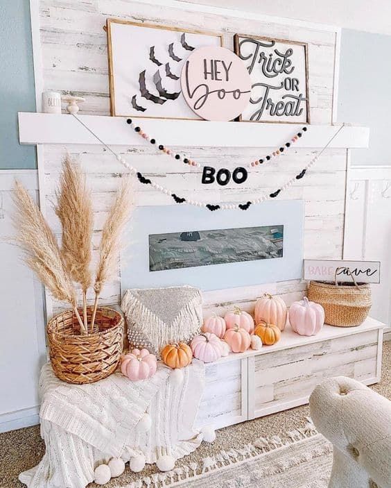 Pink Halloween decor