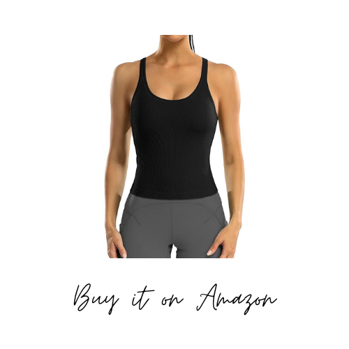 cropped tank with built in bra