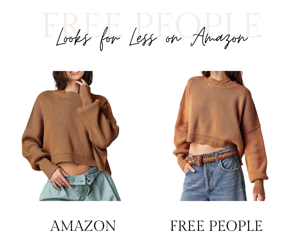 Free people easy street crop sweater dupe