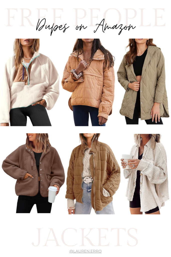 Free people outerwear dupes on amazon