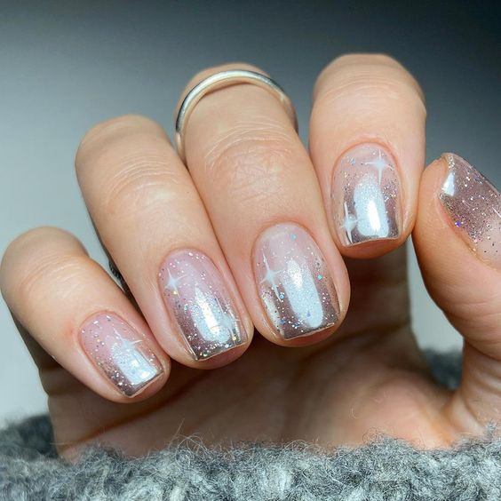ombre new years eve nails