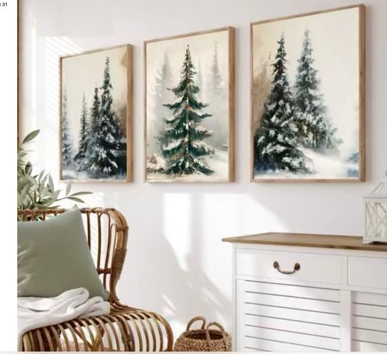 Christmas tree print / Tree art