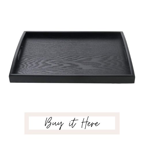 black serving tray