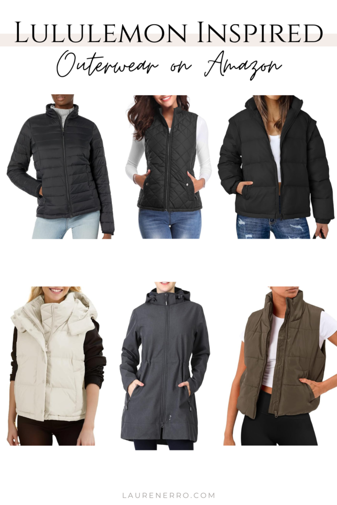 Lululemon Outerwear dupes on Amazon