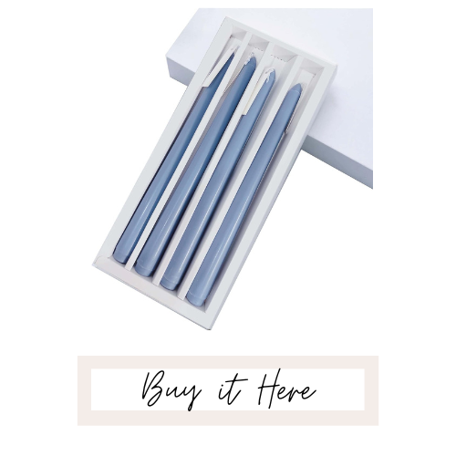 blue taper candles