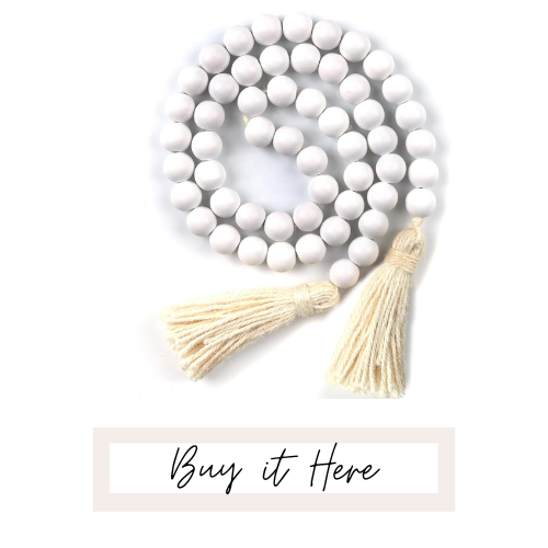 white decorative beads