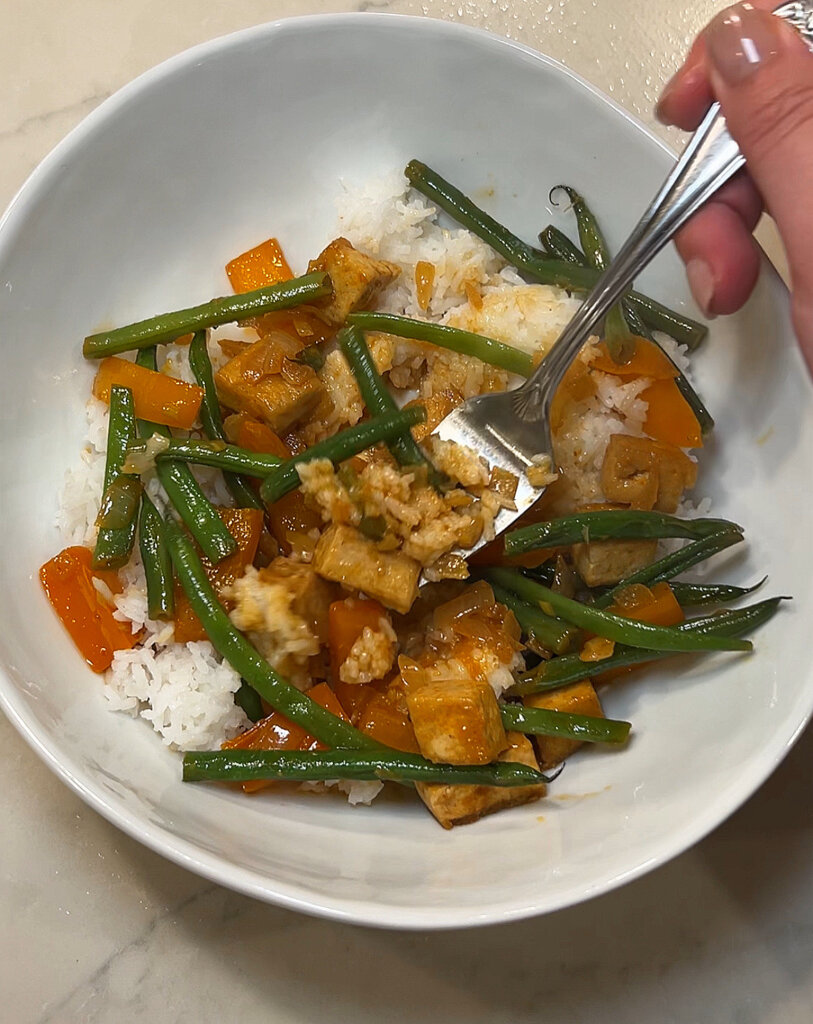 Vegan gluten free tofu curry