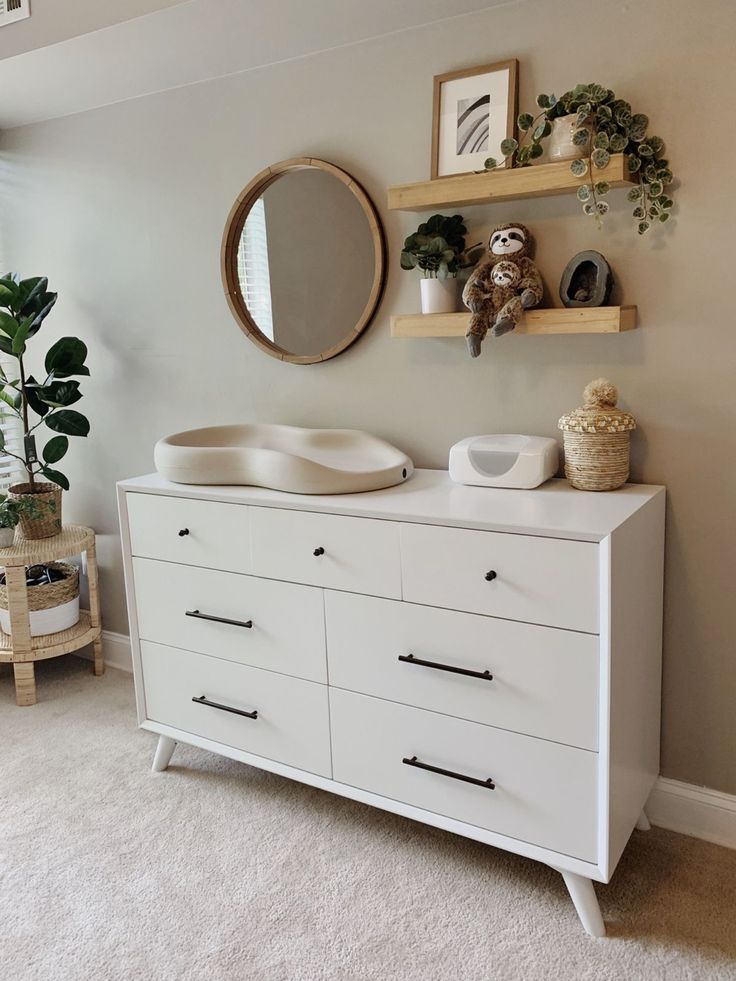 nursery ideas for baby girl - changing table