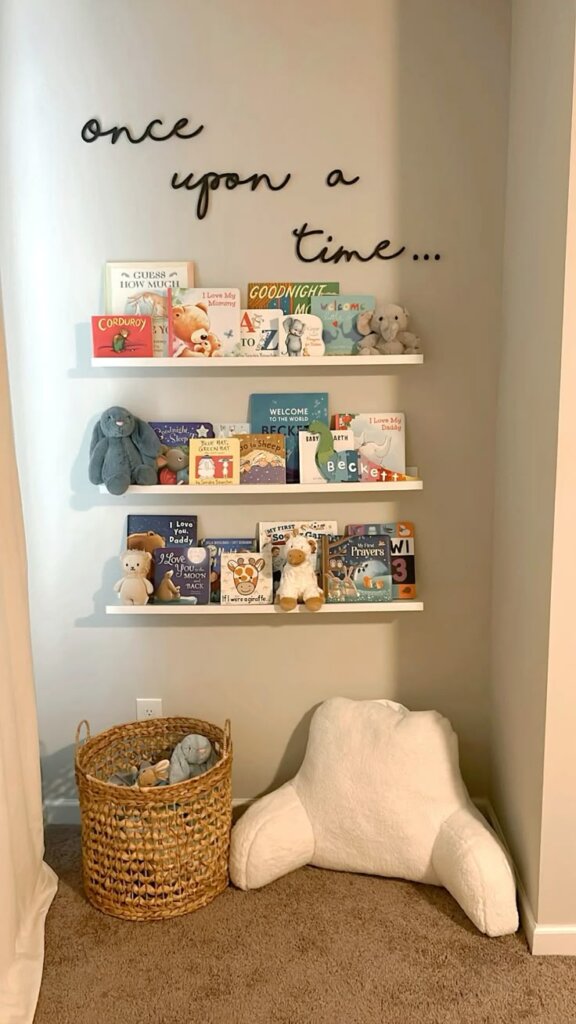 nursery ideas for baby boy - reading nook