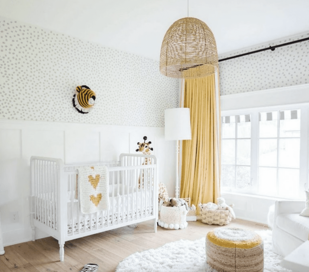 nursery ideas for baby girl - pop of color