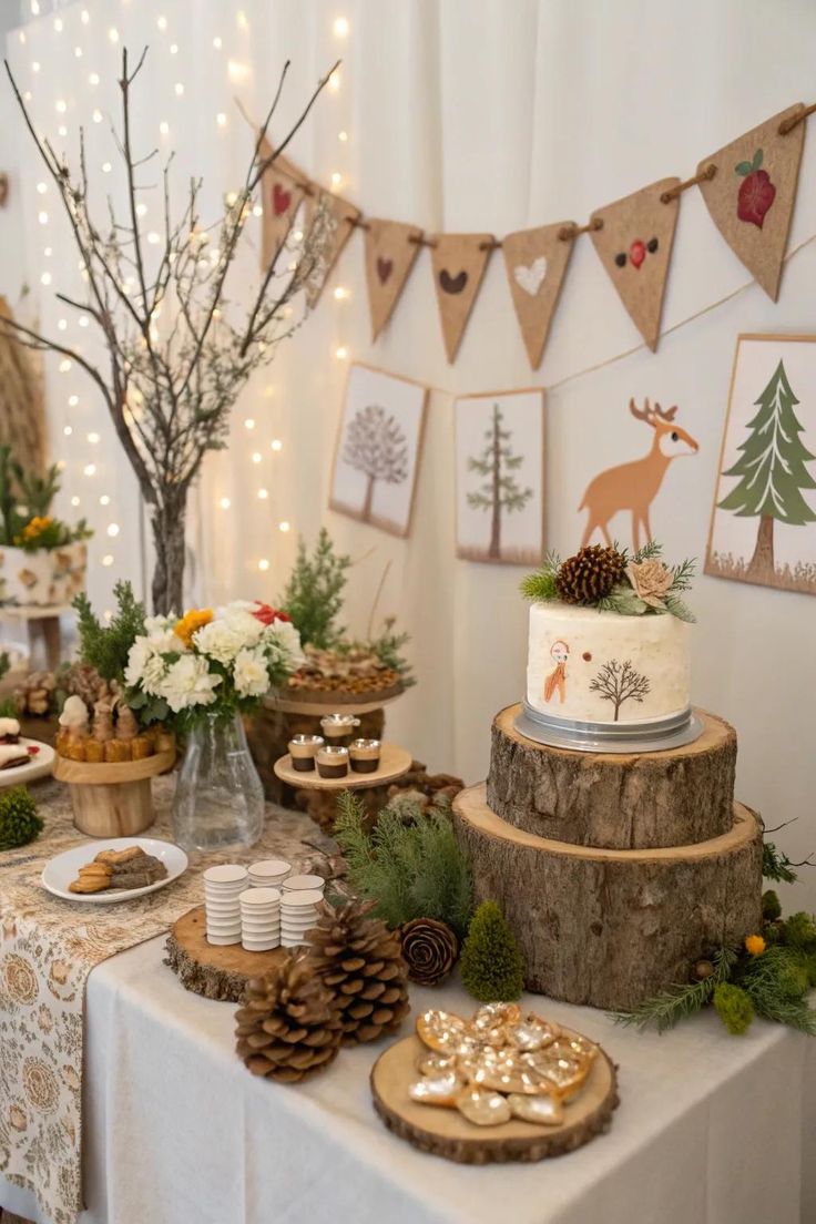 Spring Baby Shower Ideas - woodland creatures
